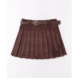 ベルト付フェイクスウェードプリーツミニスカート | SpRay | 詳細画像14 