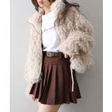 ベルト付フェイクスウェードプリーツミニスカート | SpRay | 詳細画像4 