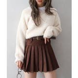 ベルト付フェイクスウェードプリーツミニスカート | SpRay | 詳細画像5 