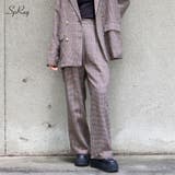 チェックタックストレートパンツ | SpRay | 詳細画像1 