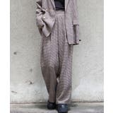 ブラウン | チェックタックストレートパンツ | SpRay