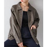 ブラウンミックス | フェイクレザーZipブルゾン | SpRay