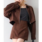 ブラウン | スウェードポンチＺＩＰショートブルゾン | SpRay