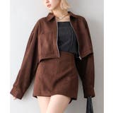 スウェードポンチＺＩＰショートブルゾン | SpRay | 詳細画像19 