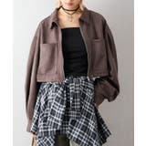 チャコールグレー | スウェードポンチＺＩＰショートブルゾン | SpRay