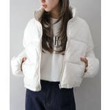 オフホワイト | メタリック中綿スタンドコート | SpRay