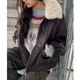 ファー衿フェイクレザーブルゾン | SpRay | 詳細画像10 