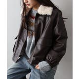 ファー衿フェイクレザーブルゾン | SpRay | 詳細画像18 