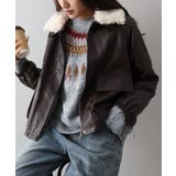 ファー衿フェイクレザーブルゾン | SpRay | 詳細画像19 