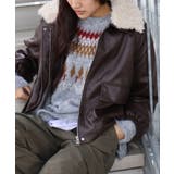 ファー衿フェイクレザーブルゾン | SpRay | 詳細画像3 