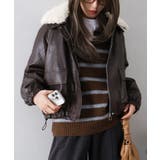 ファー衿フェイクレザーブルゾン | SpRay | 詳細画像38 