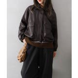 ファー衿フェイクレザーブルゾン | SpRay | 詳細画像42 