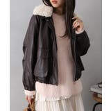 ファー衿フェイクレザーブルゾン | SpRay | 詳細画像46 