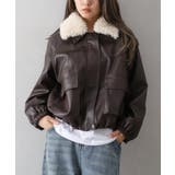 ファー衿フェイクレザーブルゾン | SpRay | 詳細画像50 