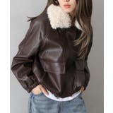 ファー衿フェイクレザーブルゾン | SpRay | 詳細画像51 