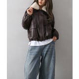 ファー衿フェイクレザーブルゾン | SpRay | 詳細画像52 