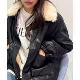 ファー衿フェイクレザーブルゾン | SpRay | 詳細画像54 