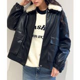 ファー衿フェイクレザーブルゾン | SpRay | 詳細画像57 