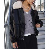 ファー衿フェイクレザーブルゾン | SpRay | 詳細画像62 