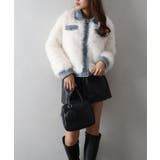 デニム切替ファーブルゾン | SpRay | 詳細画像9 