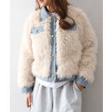 デニム切替ファーブルゾン | SpRay | 詳細画像12 