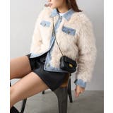 デニム切替ファーブルゾン | SpRay | 詳細画像15 