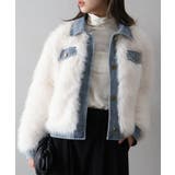 デニム切替ファーブルゾン | SpRay | 詳細画像23 