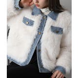 デニム切替ファーブルゾン | SpRay | 詳細画像24 