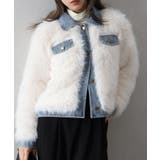 デニム切替ファーブルゾン | SpRay | 詳細画像25 