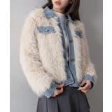 デニム切替ファーブルゾン | SpRay | 詳細画像27 