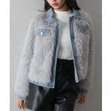 デニム切替ファーブルゾン | SpRay | 詳細画像30 