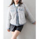 デニム切替ファーブルゾン | SpRay | 詳細画像32 