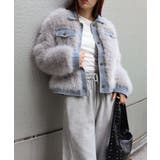 デニム切替ファーブルゾン | SpRay | 詳細画像46 