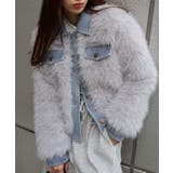 デニム切替ファーブルゾン | SpRay | 詳細画像48 