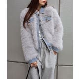 デニム切替ファーブルゾン | SpRay | 詳細画像49 