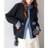 デニムトリムニットジャケット | SpRay | 詳細画像33 