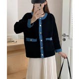 デニムトリムニットジャケット | SpRay | 詳細画像3 