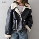 フェイクレザーボアZIPブルゾン | SpRay | 詳細画像1 