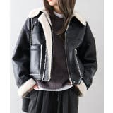 フェイクレザーボアZIPブルゾン | SpRay | 詳細画像14 