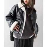 フェイクレザーボアZIPブルゾン | SpRay | 詳細画像16 