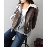 フェイクレザーボアZIPブルゾン | SpRay | 詳細画像46 