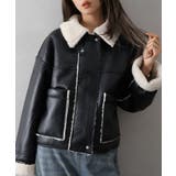 フェイクレザーボアZIPブルゾン | SpRay | 詳細画像4 