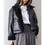 フェイクレザーボアZIPブルゾン | SpRay | 詳細画像75 