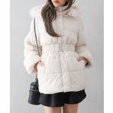 ベルト付中綿フードファーミドルコート | SpRay | 詳細画像18 