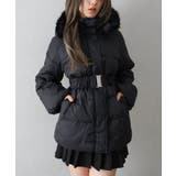 ベルト付中綿フードファーミドルコート | SpRay | 詳細画像32 