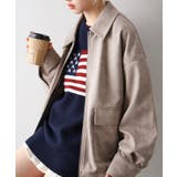 グレイッシュベージュ | ヴィンテージスウェードZIPブルゾン | SpRay