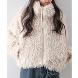 ベージュ | MIXシープファージップブルゾン | SpRay