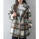 リングボアチェックビッグジャケット | SpRay | 詳細画像1