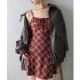 ワイン | チェック切替ミニキャミワンピース | SpRay