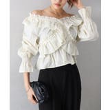 ストライプクロスフリルブラウス | SpRay | 詳細画像12 